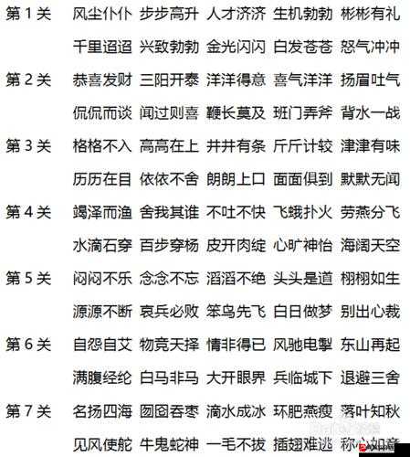 微信成语消消消第54关详细攻略，全关卡图文解析助你轻松过关